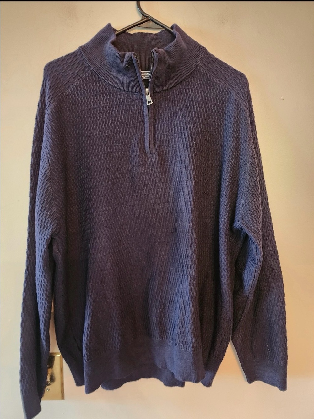 Paul Jones navy blue 1/4 zip sweater size mens 2xl